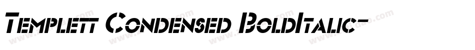 Templett Condensed BoldItalic字体转换